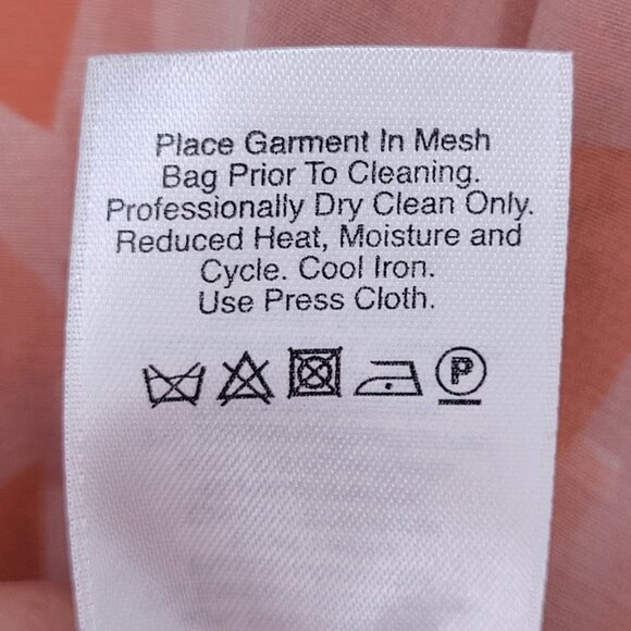 DKNY Orange Silk Blouse, Size M - Picture 6 of 7